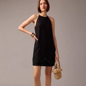 J. Crew Collection beaded linen mini dress